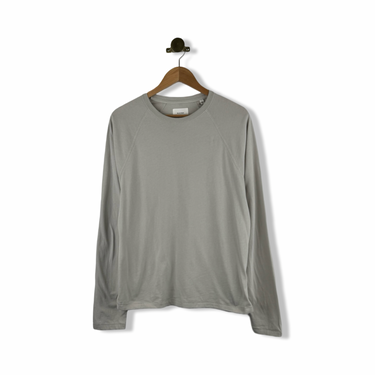 Billy Reid Long-Sleeve Sueded Cotton Crew