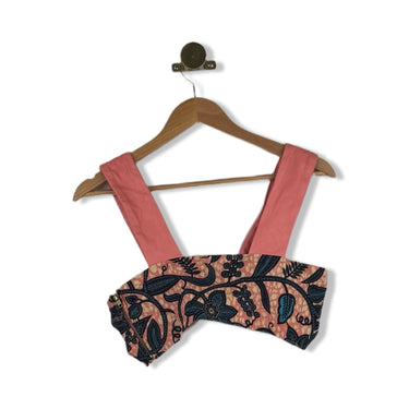 autumn adeigbo Ankara and Leather Crop Top