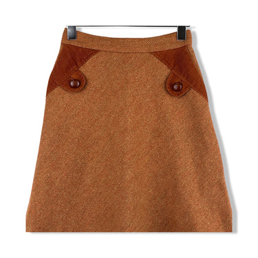 Vintage The Strawberry Plant Patterned Midi Skirt