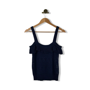 Heartloom Knit Bow Ruffle Tank Top