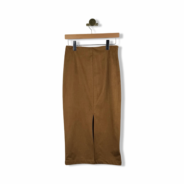 Heartloom Faux Suede Midi Skirt