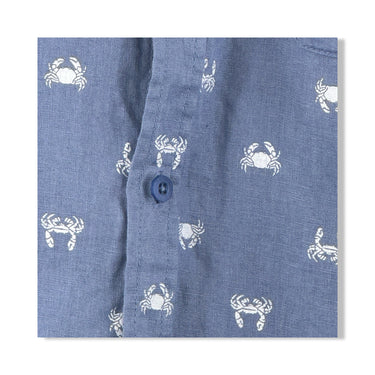 Saks 5th Avenue Linen Crab Shirt