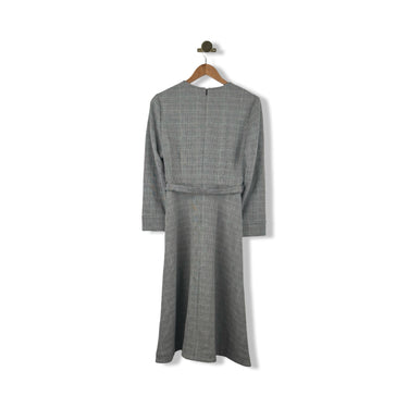 Draper James Houndstooth Long Sleeve Maxi Dress