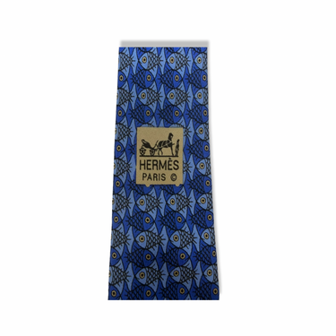Hermes Fish Patterned Tie