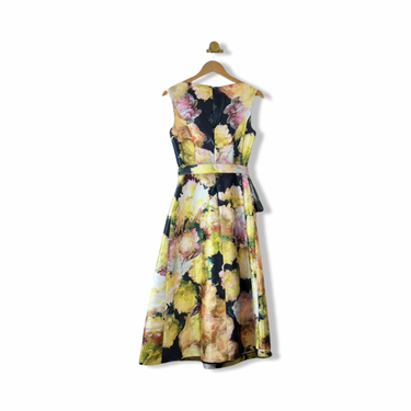 Kay Unger Satin Fit and Flare Dress