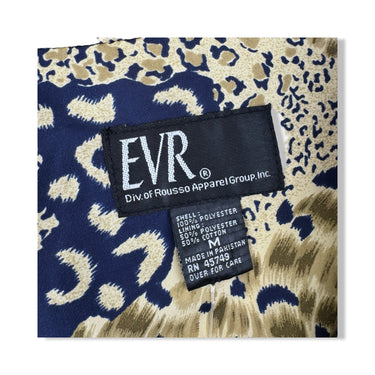 Vintage EVR Leopard Print Windbreaker Jacket