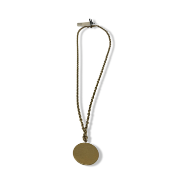 Vintage R.J. Graziano Long Link Chain Circular Pendant Necklace