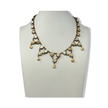 Vintage R.J. Graziano Circular Shell Beed Necklace