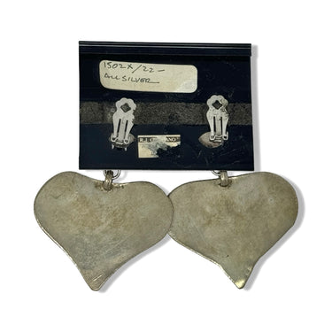 Vintage R.J. Graziano Heart Pendant Drop Clip On Earring