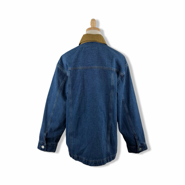 BLANKNYC Contrast Collar Button Down Denim Jacket