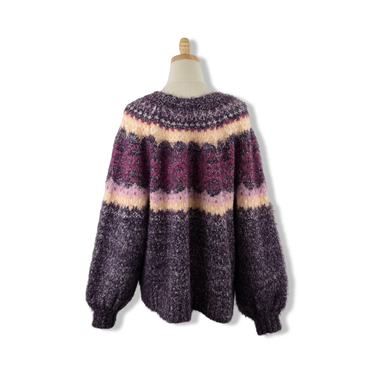 Free People Fuzzy Intarsia Sweater