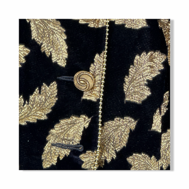 Vintage Caroline Charles Metallic Leaf Jacket