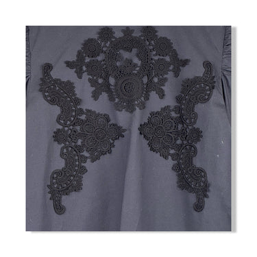 Area Stars Lace Trim Long Sleeve Top