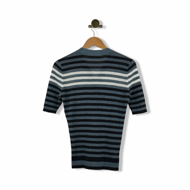 Diane Von Furstenberg Striped Rib Knit Top