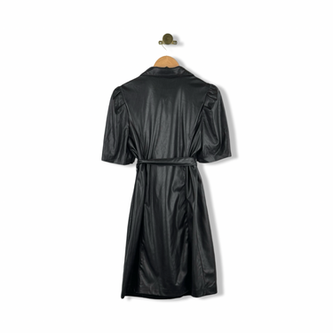 DKNY Faux Leather Shirt Dress