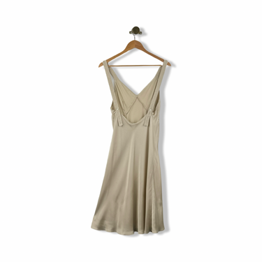 Silk Laundry Button Strap Dress