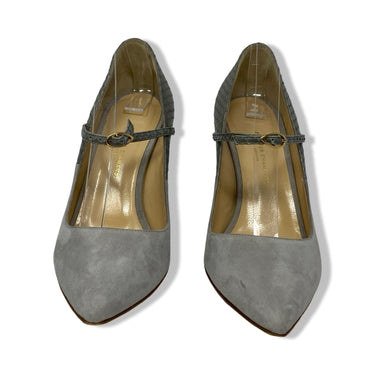 Jennifer Chamandi Snakeskin Suede Combo Heel