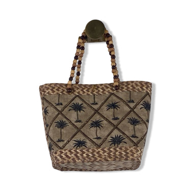 Vintage Beaded Palm Tree Handbag