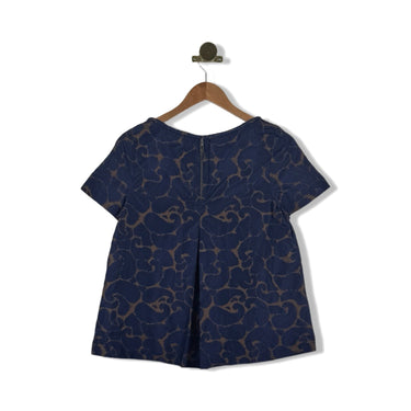 A Rose Has No Teeth Patterned Short Sleeve Top