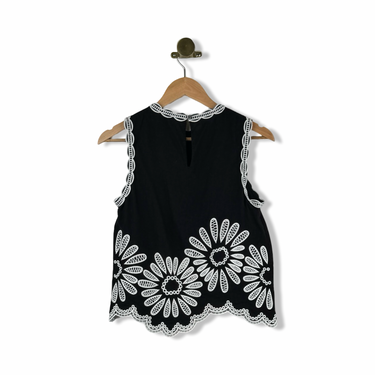 Eli Tahari Embroidered Shell Top