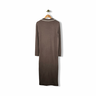 Heartloom Contrast Collar Maxi Sweater Dress
