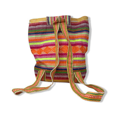 Pinzon Striped Knit Drawstring Knapsack