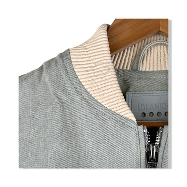 BLANKNYC Denim and Faux Leather Bomber