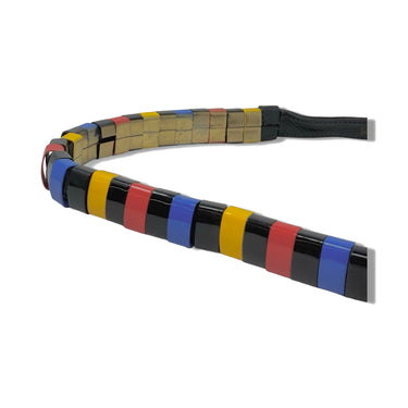 Vintage R.J. Graziano Multicolor Metal Bar Thin Belt