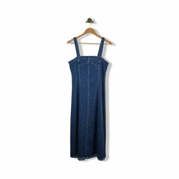 madewell jean dress Denim Seamed Mini Shirtdress in Palermo Wash Women's : 0 This vintage Women's Denim Popover Mini Dress