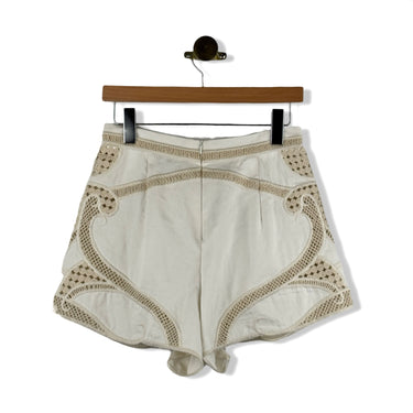 Maje Crochet Cutout Shorts