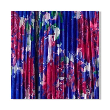 Monique Lhuillier Pleated Floral Maxi Dress
