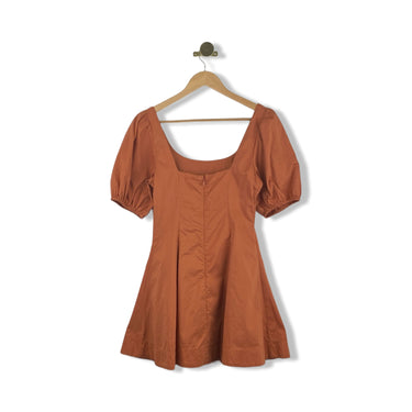 Olivaceous Puff Sleeve Dress