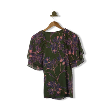 Draper James Magnolia Print Wrap Top