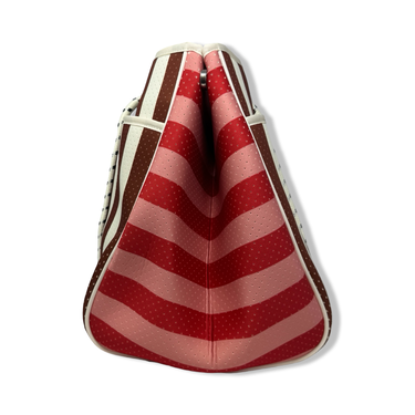 Striped Neoprene Shoulder Bag