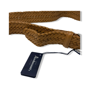 Anderson's Woven Curved Buckle Leather Belt