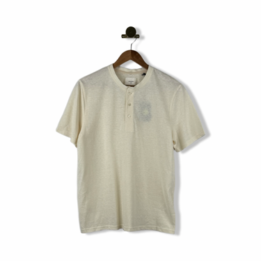 Billy Reid Short Sleeve Hemp Cotton Henley