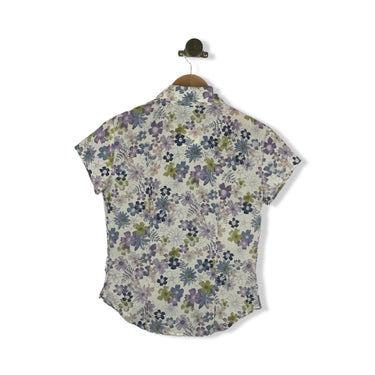 Vintage XOXO Floral Button Down Short Sleeve Top