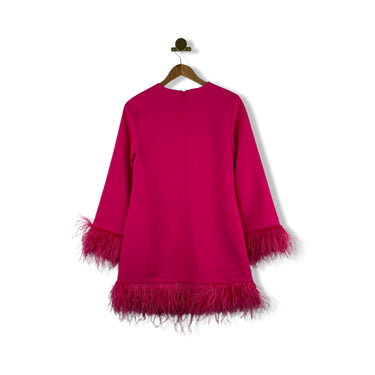 Likely Feather Trim Mini Dress