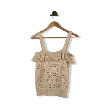 Heartloom Knit Bow Ruffle Tank Top