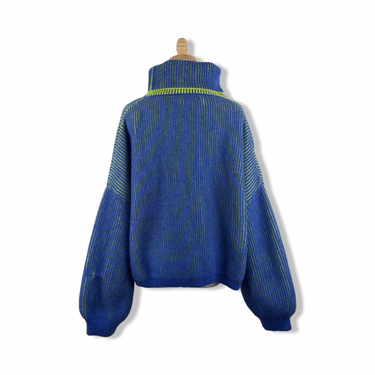 BLANKNYC Contrast Knit Turtleneck Sweater