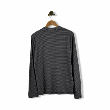 Billy Reid Long Sleeve Ribbon Stripe Louis Henley