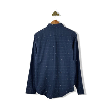 Billy Reid Bird Pattern Tuscumbia Long Sleeve Shirt