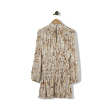 House of Harlow Patterned Smocked Dress