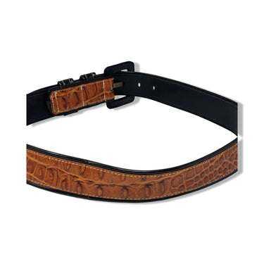 Vintage R.J. Graziano Croc Embossed Contrast Belt