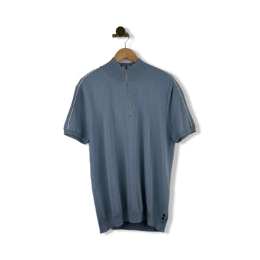 Ron Dorff Contrast Trim Zip Polo Shirt