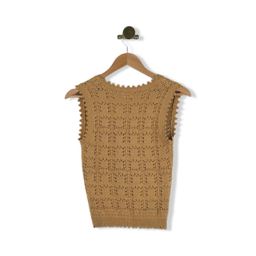 Heartloom Textured Trim Knit Button Down Sweater Vest