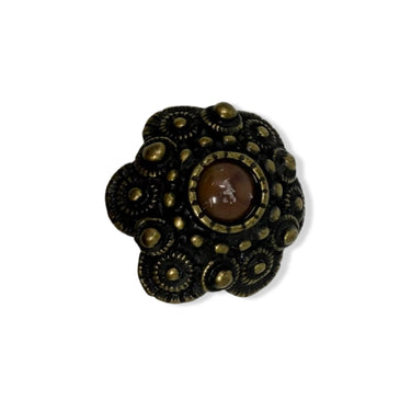 Vintage R.J. Graziano Floral Ornate Clip On Earrings