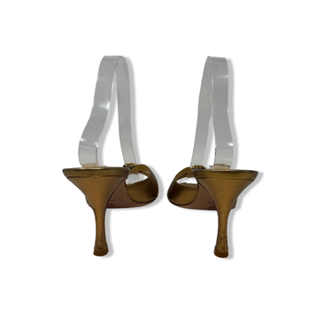 Vintage Manolo Blahnik Metallic Embellished Heels