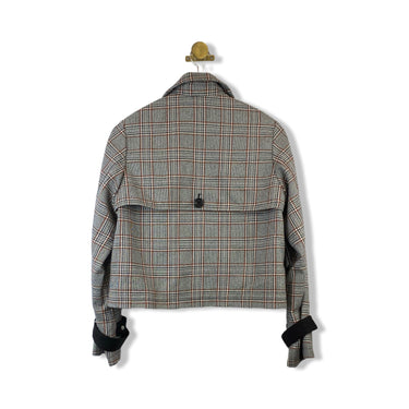 BLANKNYC Plaid Cropped Trench