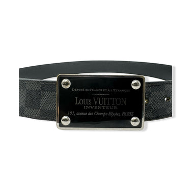 Louis Vuitton Damier Graphite Inventeur Belt
